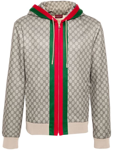 Gucci Web Jersey Hooded Jacket 